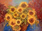 Sunflowers with Chestnut Branches