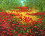 Poppies in the Sunshine by David Arathoon